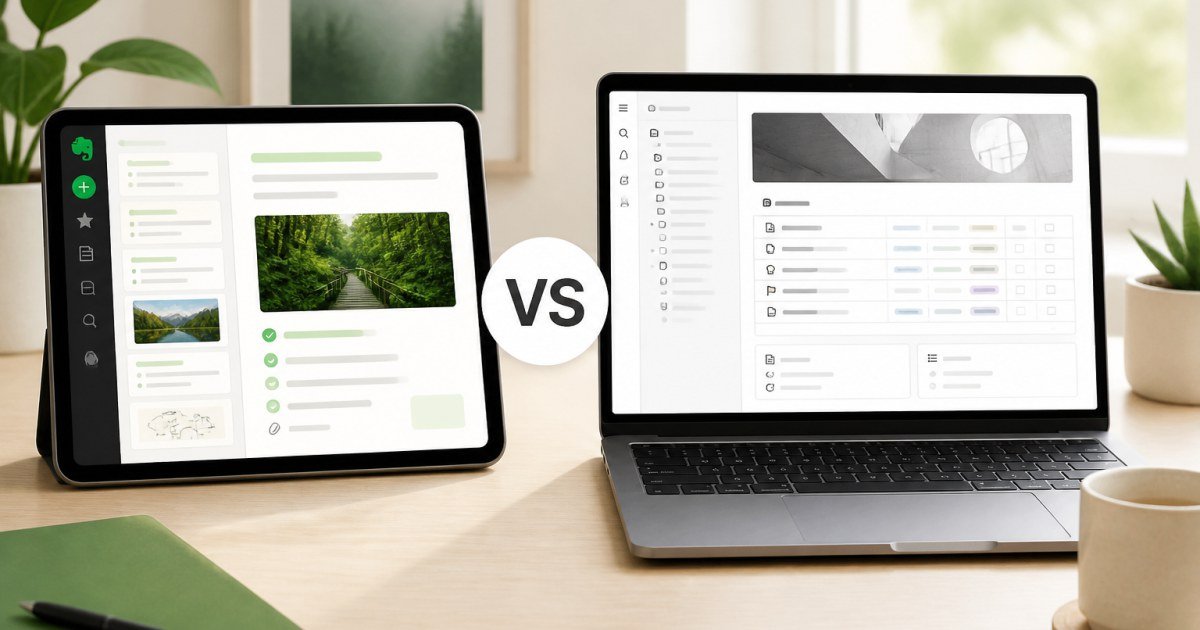 Evernote vs Notion (2026): Notes App or Workspace?